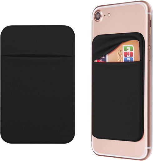 Cell Phone Pocket Self Adhesive Card Holder Stick On Wallet Sleeve with Adhesive RFID Card ID Credit Card ATM Card Holder for iPhone Android 2 PAC...
