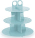GoodCook Sweet Creations Bake-Take-Serve Nonstick Cupcake Pan Set with Tiered Stand, Silver/Blue...