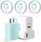 Phone Charger 3Pack 20W Dual Port QC + PD 3.0 Power Adapter PD Fast Wall Charger Block with 1 * 3FT&2 * 6FT C to C Cables Compatible with Phone 15...