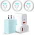 Phone Charger 3Pack 20W Dual Port QC + PD 3.0 Power Adapter PD Fast Wall Charger Block with 1 * 3FT&2 * 6FT C to C Cables Compatible with Phone 15...