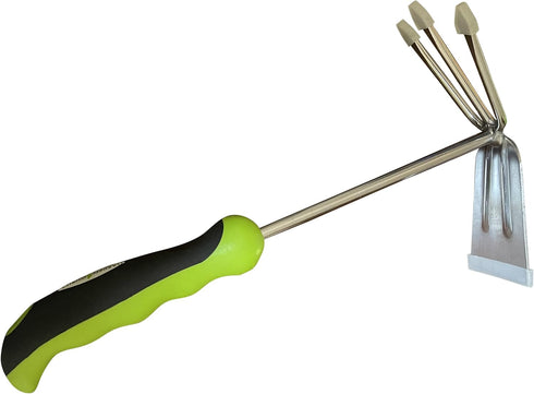 Garden Guru Hand Cultivator Rake Hoe Tiller Tool - Stainless Steel for Ultimate Strength - Rust Resistant - Ergonomic Handle - Great for Gardening...