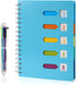 Kesoto A5 Lined Notebook with Multicolored Pen Wire Spiral Subject Notebook Journal with 5 Divider Tabs & 6 Color Retractable Ballpoint Pen, 240 P...