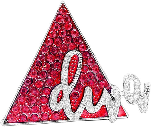 Sparking Red Diamond Inlady DELTA Diva Pin Brooch Women Siterhood Group Gifts Soror Party Beautiful Gifts Jewelry...