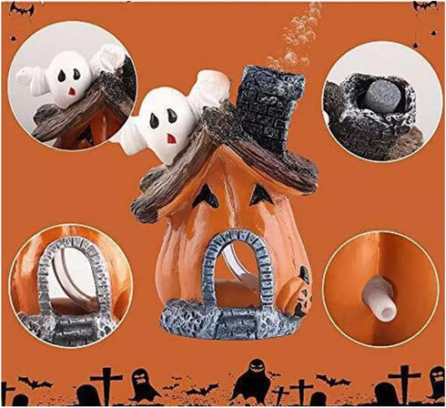 Cartoon Pumpkin House Set, 5 in 1 Resin Aquarium Decoration Simulated Ornament Hiding for Fish Shrimp...