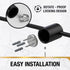 HITSLAM 24 Inch Matte Black Towel Bar, SUS304 Stainless Steel Single Base Towel Rack Wall Mounted, Modern Home Decor Bathroom Towel Holder with Ha...