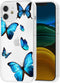 Clear Case for iPhone 12 Mini, Soft TPU Shockproof Protective Case with Cute Blue Butterfly Pattern Cover for iPhone 12 Mini Blue Butterfly...