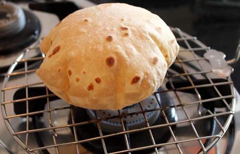 Papad Jali Stainless Steel Wire Roaster Rack Papad Jali With Wooden Handle Roasting Net Roast Grill Chapati Toast Roti Papad And More......