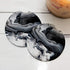 Black Marble | Car Coasters for Drinks Set of 2 | Perfect Car Accessories with Absorbent Coasters. Car Coaster Measures 2.56 inches with Rubber Ba...