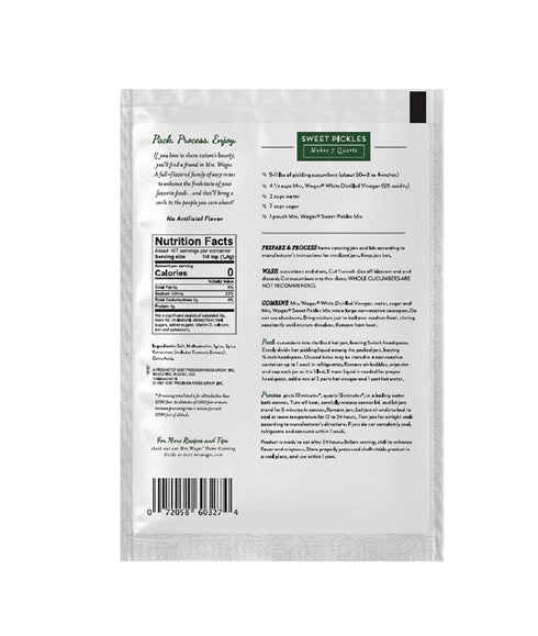 Mrs. Wages Sweet Pickle Canning Seasoning Mix, 5.3 Oz. Pouch (Pack of 2)...