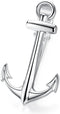 HONEY BEAR Mens Boys Tie Clip Bar Skinny Nautical Anchor for Narrow Tie Gift 4cm White...