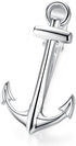 HONEY BEAR Mens Boys Tie Clip Bar Skinny Nautical Anchor for Narrow Tie Gift 4cm White...
