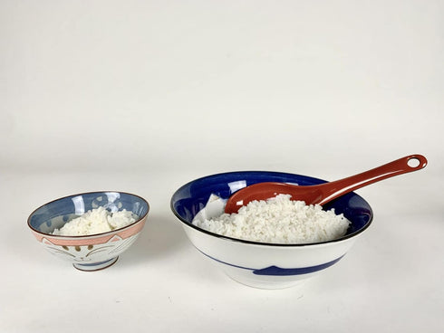 JapanBargain 2382, Serving Spoons Japanese Soup Serving Spoons Chinese Soup Serving Spoons Rice Serving Spoons Table Serving Spoons, Black and Red...