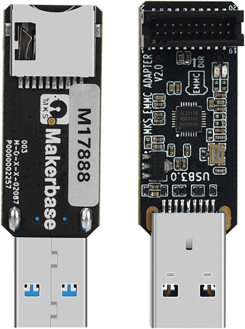 High Speed MKS EMMC USB3.0 Adapter MKS EMMC-Adapter V2 for EMMC Module MicroSD andTF Memory Card...