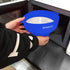 Collapsible Silicone Microwave Hot Air Popcorn Popper Bowl With Lid and Handles - Blue...