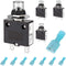 15Amp Electric Button Breaker 125/250V AC 50V DC Push Button Circuit Breaker Thermal Overload Protector with Manual Reset, for Power Strips - 4PCS...