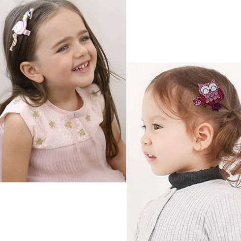 inSowni 16 Pack Glitter Cute Fruit Unicorn Panda Cat Owl Alligator Hair Clips Barrettes for Baby Girls Toddlers Kids...