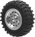 55mm/2.2in 1/10 Scale Rubber Tires & Wheel Rims AntiSkid Fit for D12 Model Parts (Silver S)...
