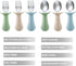 PandaEar Baby Toddler Fork and Spoon Utensil Set, 6 Pack Silicone Stainless Steel Silverware Spoon Fork for Babies Toddler, BPA Free with Silicone...