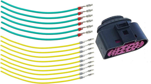 For Dodge Ram 1500 2500 Headlight Pigtail Harness Connector, Plug Harness for 2013-2018 Ram Projector Halogen & HID Headlight...