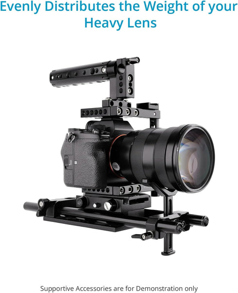 PROAIM SnapRig Universal Lens Support for Heavy Camera Lenses. for 15mm LWS Rod. 2.1” Height Adjustment. Supports Lens Diameter Up to 150mm (LS-01...