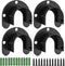 Aopin Closet Pole Sockets Wardrobe Rod Bracket Flange Kit with Matte Black Finish 25mm / 1" Heavy Duty Closet Rod End Supports Flange Rod Holder B...