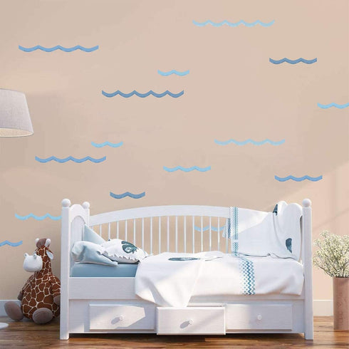 Ocean Waves Wall Decals - Kids Room Decor - Peel & Stick Removable Stickers...