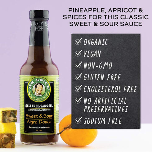 Mr. Spice Organic - Salt Free Sauce (Sweet & Sour, Single)...