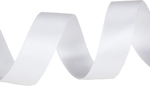 VATIN Double Face White Satin Ribbon 5/8" Continuous 25 Yards,White Polyester Fabric Ribbon use for Bows Bouquet, Gift Wrapping, Floral Arrangemen...