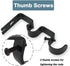 OVOV Double Curtain Rod Bracket 3 Pack Heavy Duty 1 and 5/8 Inch Curtain Rod Holders for Bedroom Living Room Brown...
