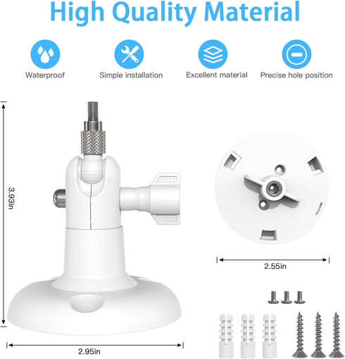 Adjustable Wall Mount Compatible with Pan Tilt Camera (1pack?White)...