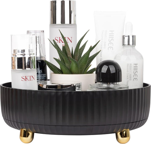 Makeup Perfume Organizer Tray 360 Degree Rotating Lazy Susan Skincare Lotion Organizer Spinning Cosmetics Storage for Dresser, Vanity, Bathroom Co...