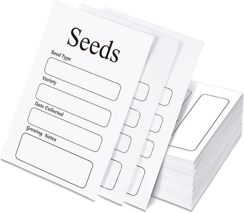 100 Pcs Seed Envelopes Resealable Self Sealing Seed Envelope Seed Packets 3.15 x 4.72 Inch Seed Saving Envelopes with Preprinted Seed Collecting T...