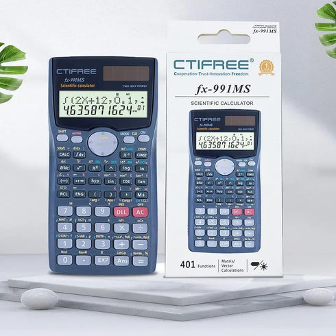 CTIFREE Scientific Calculator FX-991MS College Middle School Mathematics 401 Function Calculadora Cientifica Dual Power Scientific Calculator...