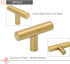 LONTAN 12 Pack Gold Drawer Knobs for Dresser Kitchen Cabinet Knobs LH201GD Gold Hardware for Cabinets Brushed Brass T Bar Knobs with 2 Inch Overal...