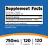 Nutricost TMG (Trimethylglycine) 750mg, 120 Capsules...