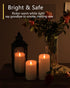 Flameless Candles Flickering 3D Moving Flame, Last 1000+ Hours Battery Operated Candles with Timer, Ivory Real Wax Electric LED Pillar Candles for...