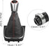 X AUTOHAUX 6 Speed Manual Gear Stick Shift Knob Transmission with Dust Cover Black Silver Tone for Volkswagen Jetta 2006-2014...