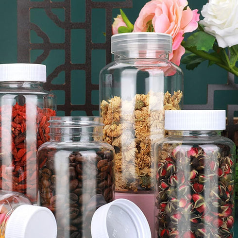 Othmro 50Pcs 5ml Plastic Bottles Lab Cylindrical Chemical Reagent Bottle Wide Mouth Laboratory Reagent Polyethylene Bottle Sample Sealing Liquid S...