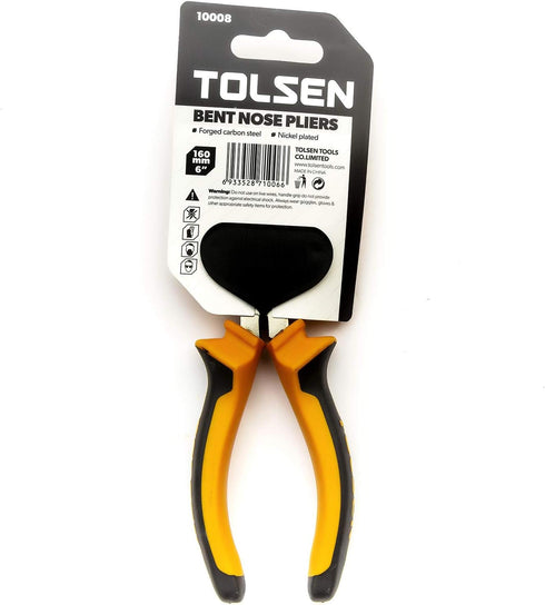 Tolsen Industrial 6" 160mm Bent Snip Needle Nose Pliers Wire Cutter...