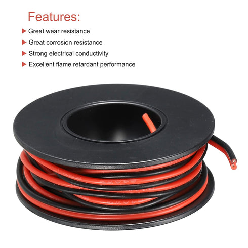 MECCANIXITY 26 Gauge Wire 2 Conductor Parallel Silicone Wire 26AWG Stranded Wire Electrical Wire Tinned Copper Wire Spool 3.0m/10ft for LED Strip ...