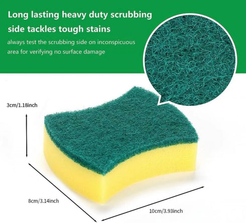 Home and Kitchen Cleaning Sponges, 24pack of Non-Scratch, Durable Disinfectant Scrub Sponge...
