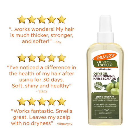 Palmer's Olive Oil Formula Hair Conditioning and Scalp Oil Spray, Hydration and Shine Therapy for Dry or Damaged Hair, Promotes Scalp Health, 5.1 ...