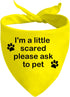 JXGZSO 1 Piece Nervous Anxious Dog Bandana Ask to Pet Dog Bandana Nervous Dog Gear (a Little Scared D)...