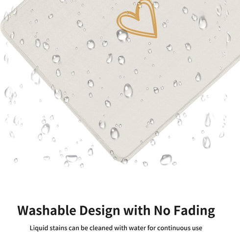 Seorsok Square Aesthetic Cute Heart Mouse Pad,Office Home Personalized Mouse Mat Design,Waterproof Funny Mousepad,Non-Slip Rubber Base Computer Mo...