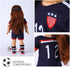 18-inch Girl Doll Clothes Accessories - Team USA 6 Piece Soccer Uniform Clothing Includes Headband,Shirt,Shorts, Socks,Shoes and Football Fits 18"...