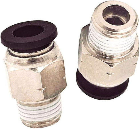 Beduan Pneumatic Push to Connect Fittings Male Straight PC 10mm Tube OD x 1/2 Inch Male Thread Push Lock Fittings (Pack of 10)...