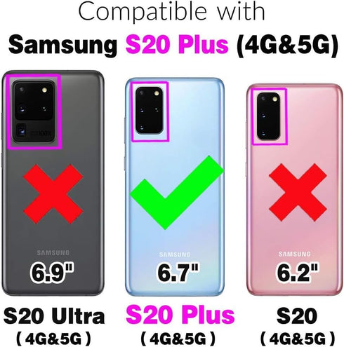 LeYi Phone Case for Samsung Galaxy S20 Plus 5G, Samsung S20 Plus 5G Case with Slide Camera Cover, Military-Grade Cell Phone Cases with Magnetic Me...
