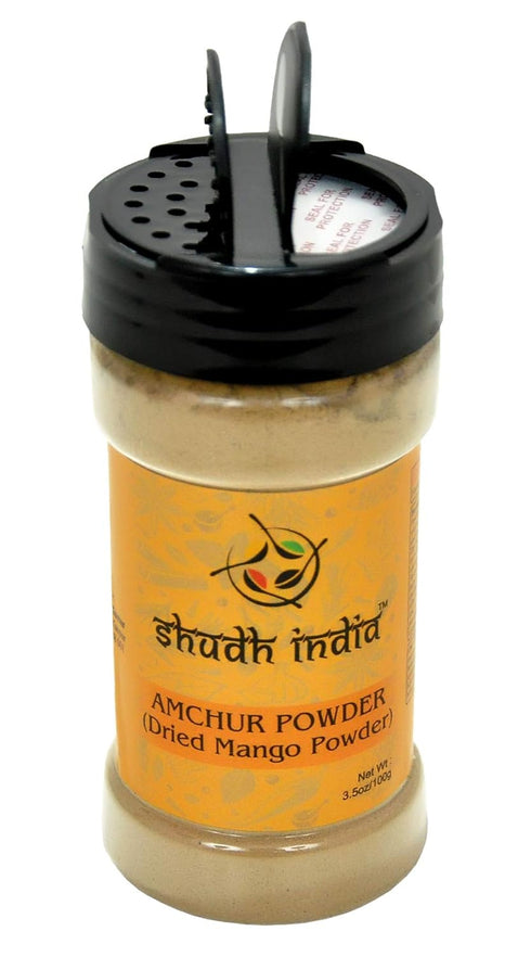 Shudh India Amchur (Mango) Ground Powder Spice ~ All Natural | Salt-Free | Vegan | No Colors | Gluten Friendly | NON-GMO | Indian Origin (Amchur P...