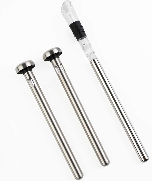 Beer Chiller Sticks Wine Chilling Rod for Bottles Set Stainless Steel Beverage Cooler...