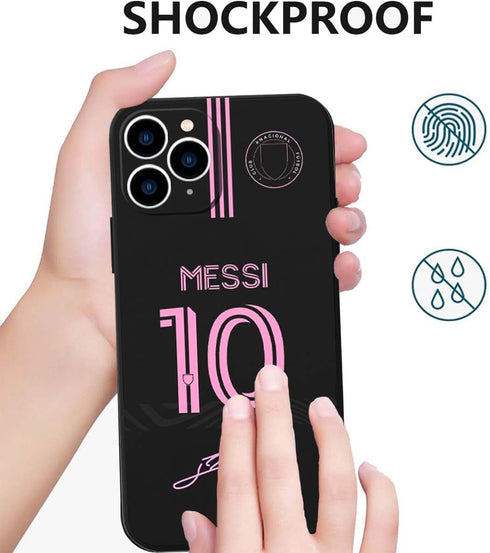 ZERMU for iPhone 14 Plus Case, Lione%l Mess%i Super Soccer Star Miam-i #10 Case Full Protection Soft Silicone TPU Shock Absorption Bumper Cover Ph...